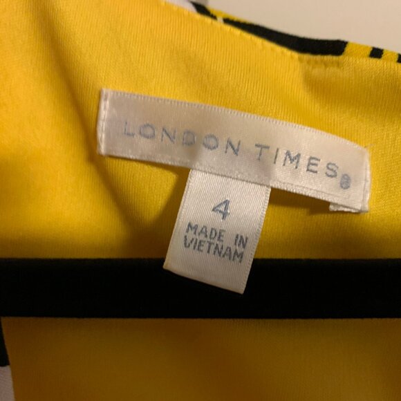 London Times Black Floral Dress - Picture 2 of 7